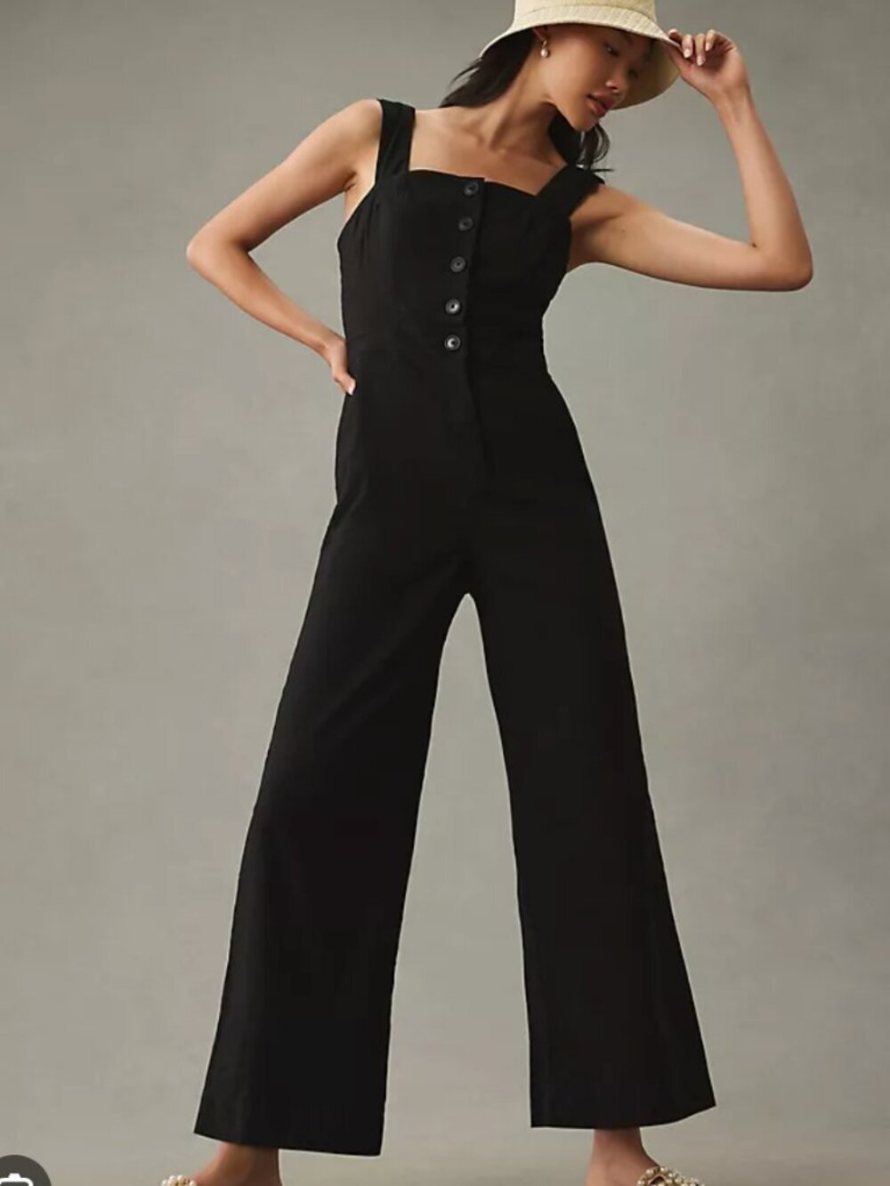 Anthropologie Maeve Black Portside Collette Jumpsuit Size 0
